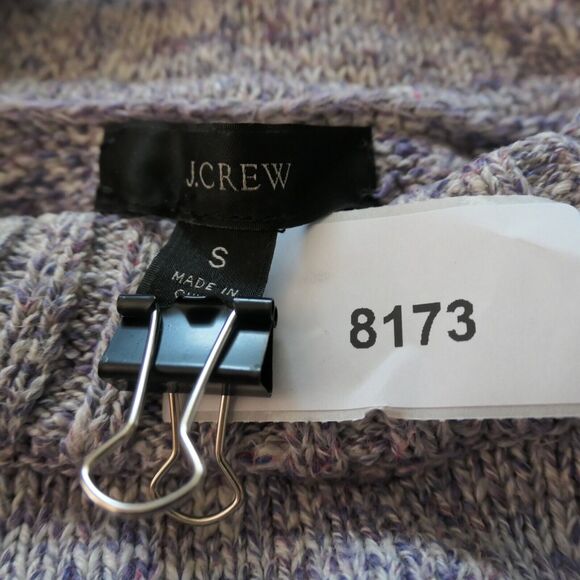 J Crew Sweater Women Small Purple Soft Knit Heathered Balloon Sleeve Casual Chic - Picture 8 of 8